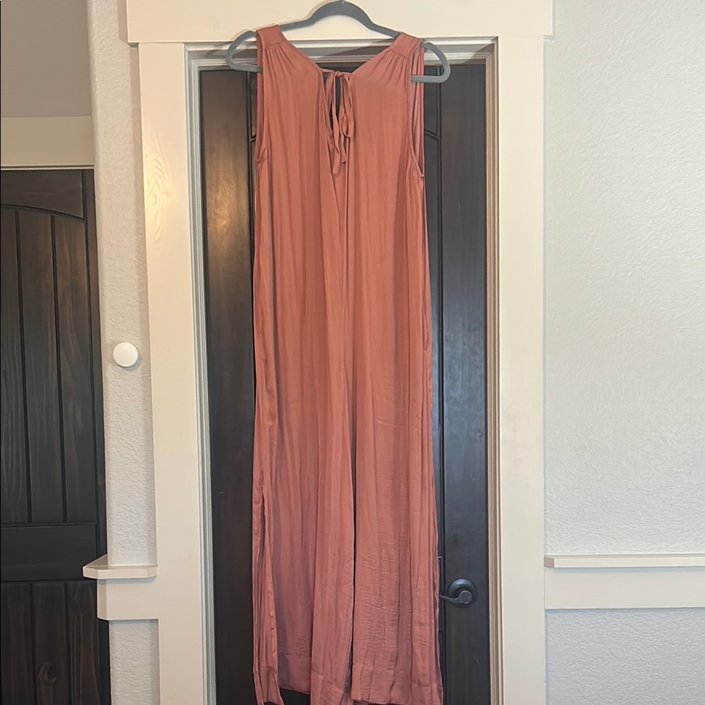 Rust Sleeveless Jumpsuit